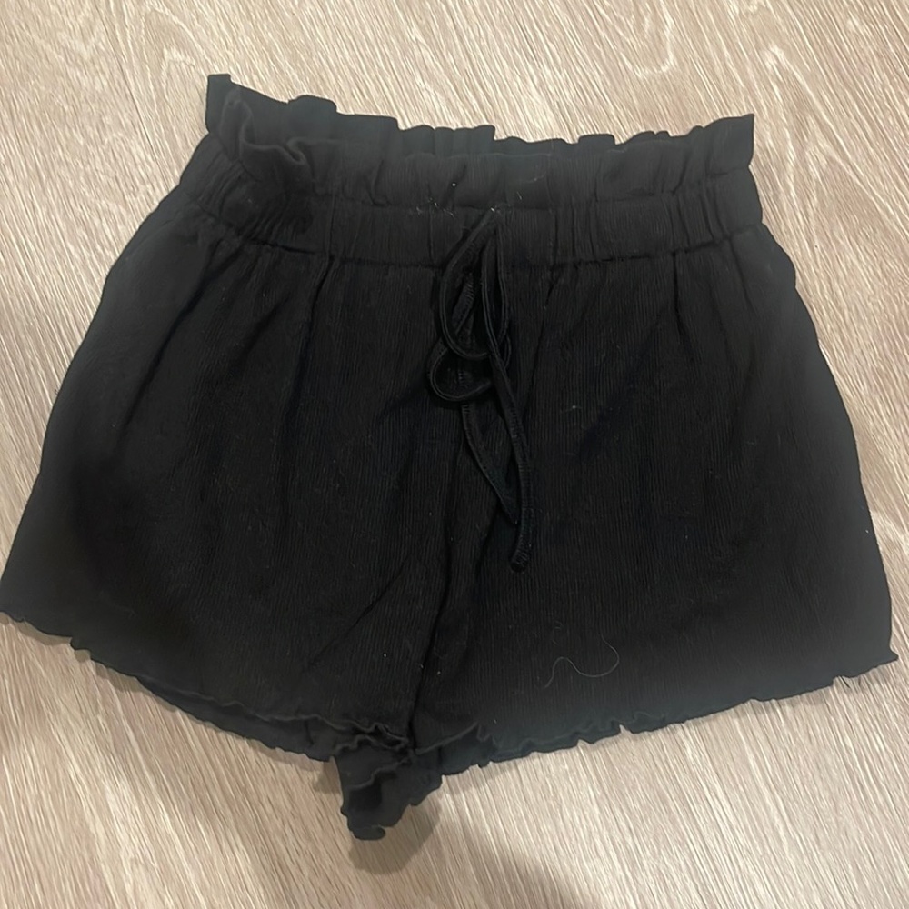 Black flowy shorts